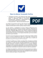 Nace La Alianza de Venezuela Verifica