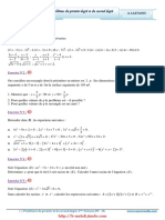 Serie D'exercices Corrigés - Math - Problèmes Du 1er Degrè Et 2nd Degrè - 2ème Sciences (2009-2010)