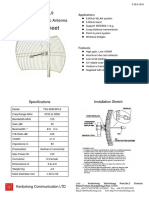 Technical Sheet: TDJ-5800SPL9 Square Grid Parabolic Antenna