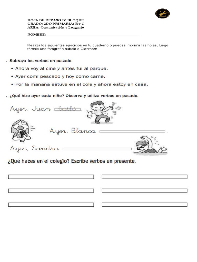 Hojas De Trabajo De Lengua Y Literatura Para Imprimir Para Quinto Grado