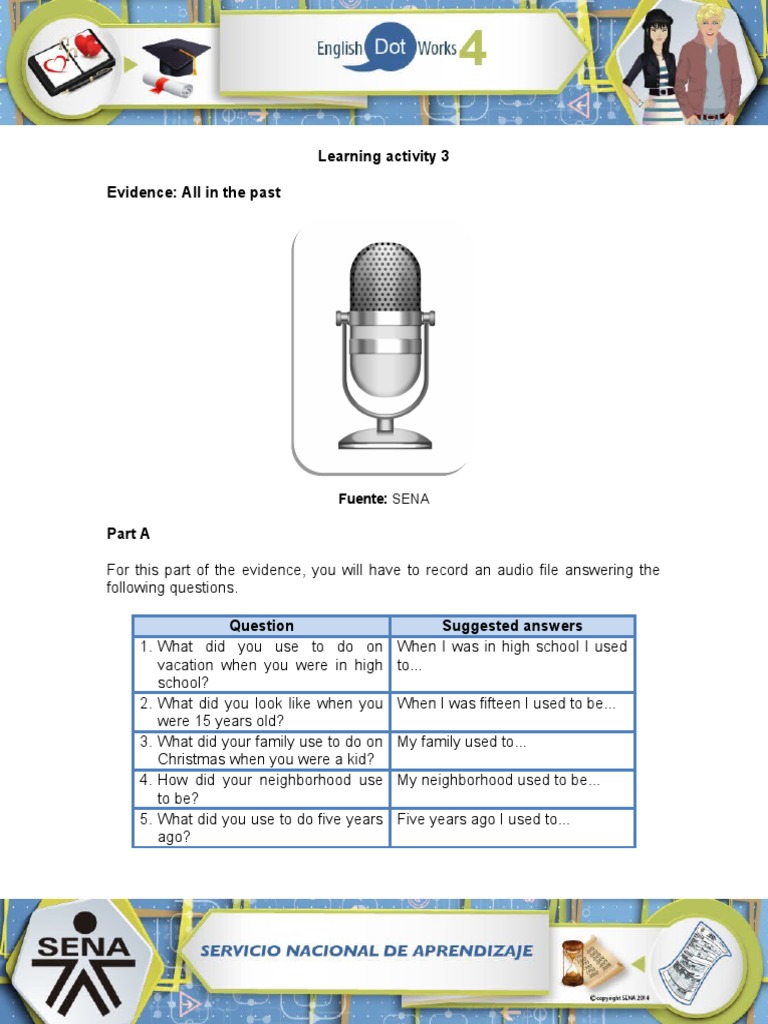 Past Tense Narration Activity Guide | PDF