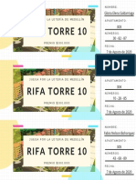 White Grid With Modern Abstract Shapes Raffle Ticket PDF