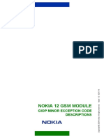 Nokia 12 GSM Module: Giop Minor Exception Code Descriptions