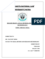 Chanakya National Law UNIVERSITY, Patna: Rought Draft: Legal Method and Research Methodology Topic: Mid-Day Meal