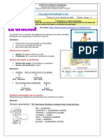 Partes de la oración y elementos de la felicidad