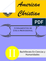 Fundamentos de Ética Profesional - Ii Bachillerato en Ciencias y Humanidades PDF