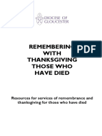 Remembering With Thanksgiving Those Who Have Died