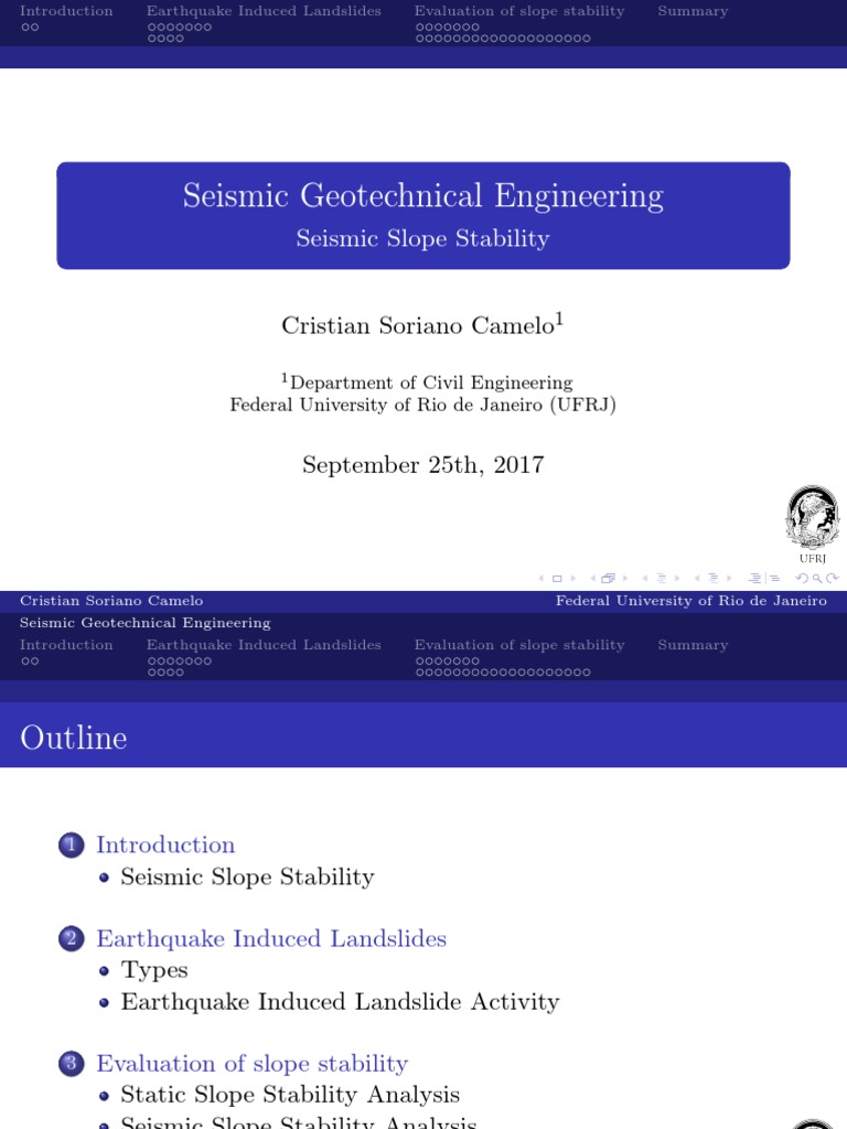 Geotechnical Earthquake | PDF | Landslide | Geotechnical Engineering