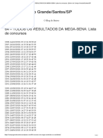 64 - TODOS OS RESULTADOS DA MEGA-SENA - Lista de Concursos - Bairro Do Campo Grande - Santos - SP