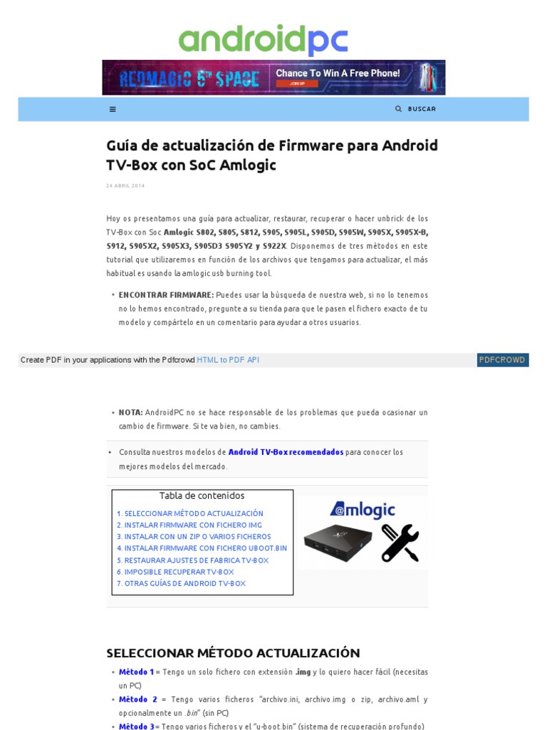 Androidpc Es Guia Actualizacion Firmware Android Tvbox Soc A | PDF |  Windows 10 | Archivo de computadora