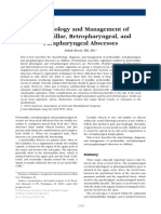 Microbiology and Management of Peritonsillar, Retropharyngeal, and Parapharyngeal Abscesses