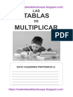 Tablas de multiplicar cuaderno