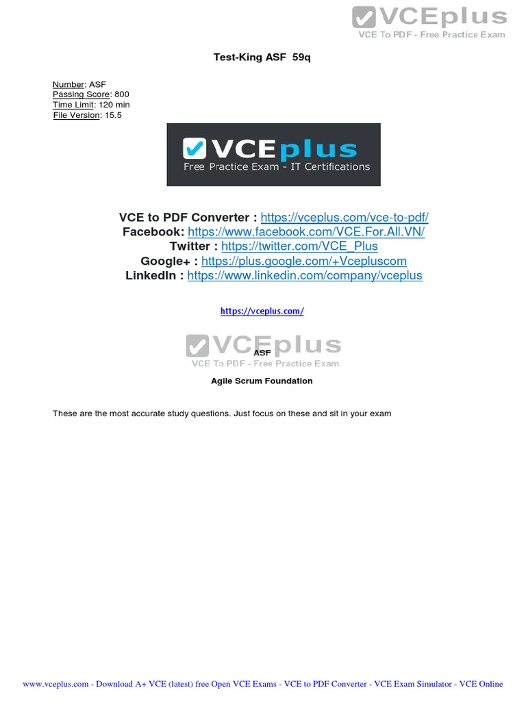 Agile Scrum Foundation Exam Prep | PDF | Scrum (Software Development ...