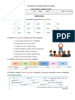 Preposições na gramática