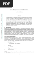 C++ Templates As Partial Evaluation: Todd L. Veldhuizen