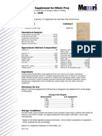 Carnivore Supplement For Whole Prey: Formula Code - 58QB Description Product Form Catalog #