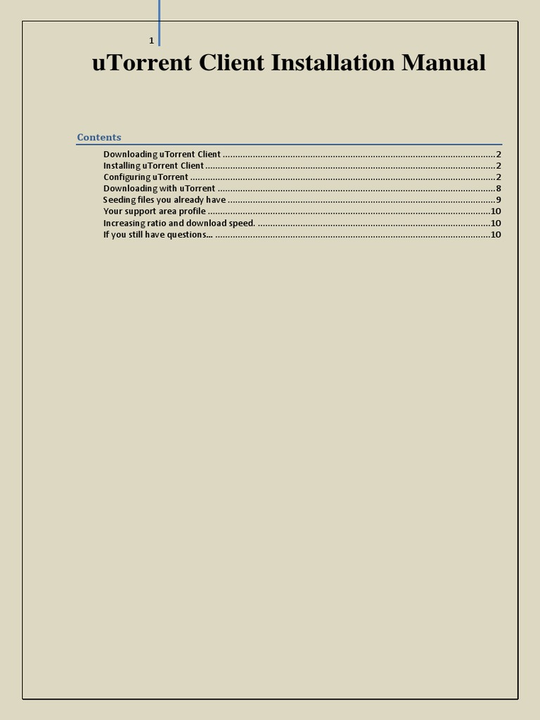uTorrent Client Setup and Guide | PDF | Computer Architecture | World ...
