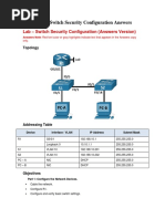 Lab - Switch Security Configuration (Answers Version)