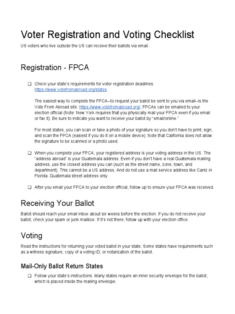 DAGT Voter Registration and Voting | PDF