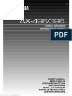 Yamaha AX-396 - Owner's Manual