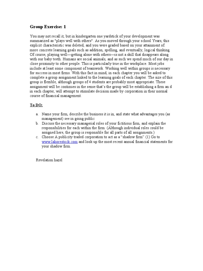 Group Exercise on Financial Management | PDF | Present Value | Discounting