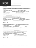 Grammar: Pre-Intermediate Progress Test Unit 4 Test B