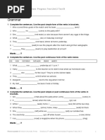 Grammar: Pre-Intermediate Progress Test Unit 2 Test B