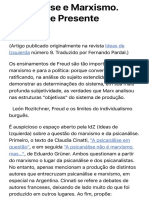 (Vainer-Alejandro) Psicanálise e Marxismo. Passado e Presente (artigo)