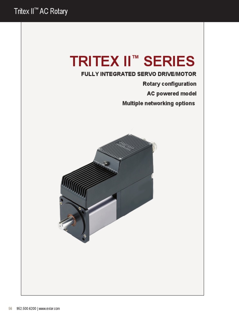 Exlar Tritex-R2 AC-servomotor Met Gentegreerde Drive Catalogus | PDF ...