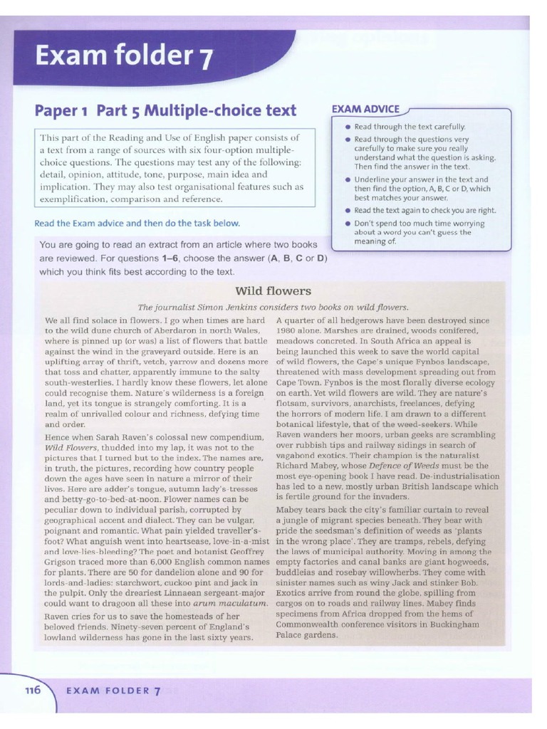 Exam Folder 7-Proficiency-SB-Book | PDF