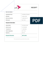 Palli Bidyut October 2020 receipt for BDT 199 payment via bKash