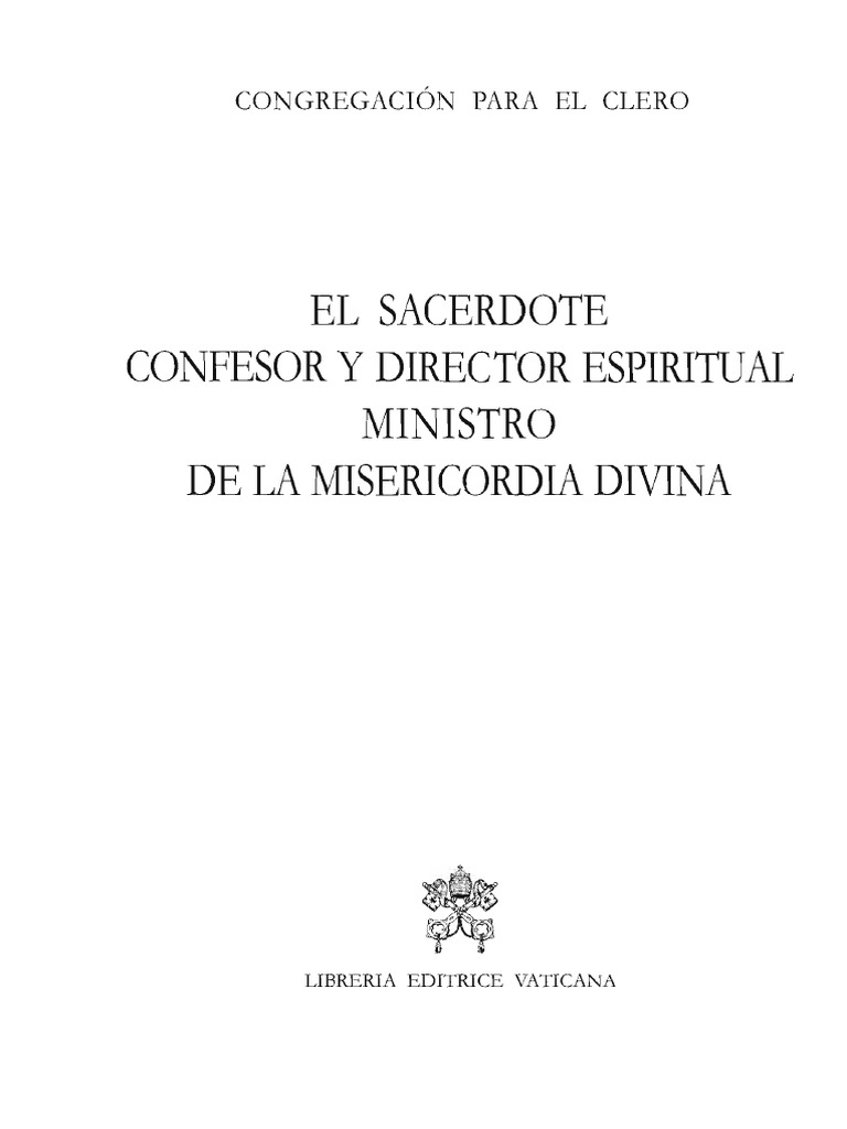 El Sacerdote Confesor y Director Espiritual | PDF