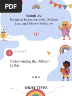 Module 3A:: Designing Instruction in The Different Learning Delivery Modalities