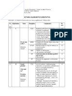 Planificare Calendaristica - Clasa Pregatitoare