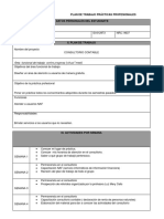 Formato Plan de Trabajo Practicas Profesionales 2019 PDF