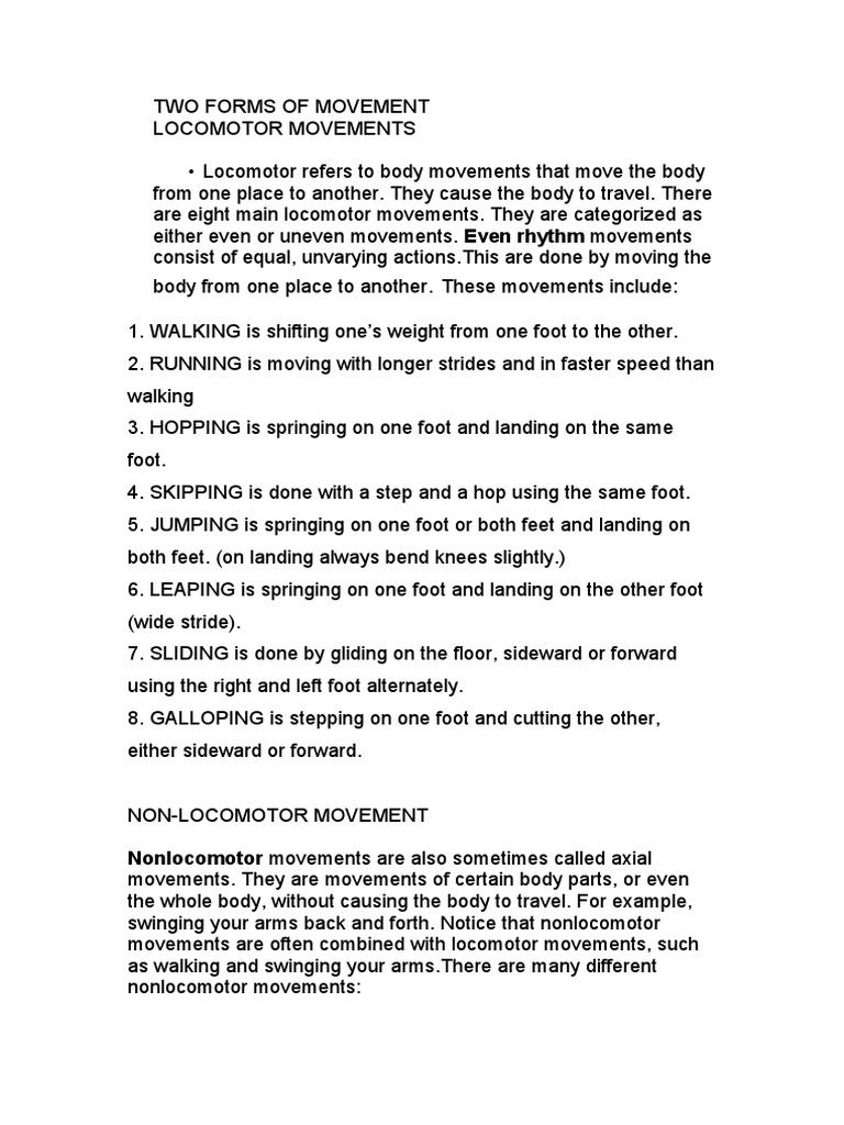 Two Forms of Movement | PDF