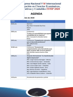 Agenda V Congreso Facultad de Economía PDF