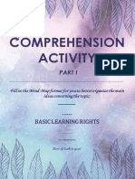 Basic Learning Rights - Comprehension Activity