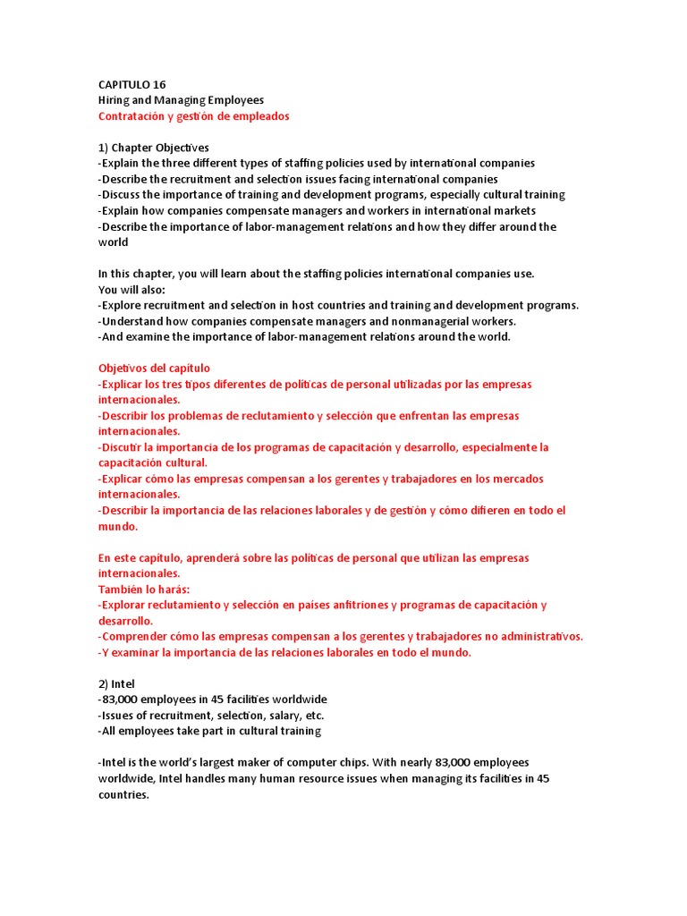 Capitulo 16 PDF Employment Labor