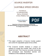 Z-Source Inverter For Adjustable Speed Drives: M. Purushotham Roll - No: 9781D5405 M.Tech (PE&ED), II Year