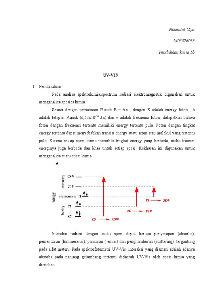 Prinsip dan Instrumentasi UV-Vis dan FTIR | PDF | Sains & Matematika ...