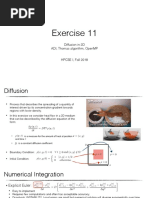 Exercise 11: Diffusion in 2D Adi, Thomas Algorithm, Openmp