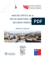 CIDERH (2014) - Analisis Critico de La Red de Monitoreo de Los Recursos Hidricos (Regi - N de Tarapaca)