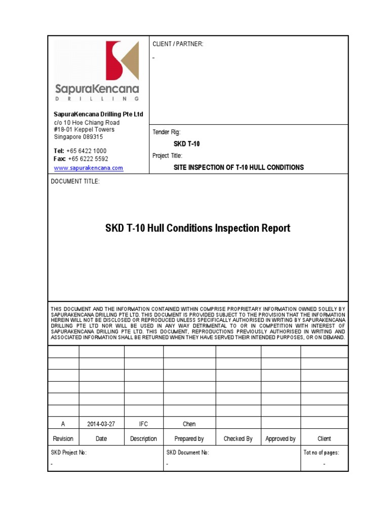 T-10 Hull Conditions Inspection Report Rev A PDF | PDF | Corrosion ...