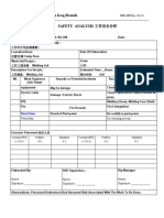 Job Safety Analysis for Welding Work