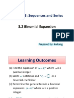 Chapter 3: Sequences and Series Binomial Expansion