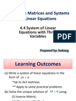 4.4 System of Linear Equations With Three Variables