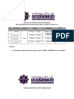 Jadual Latihan Unit Marhaban