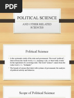 Political Science: and Other Related Sciences