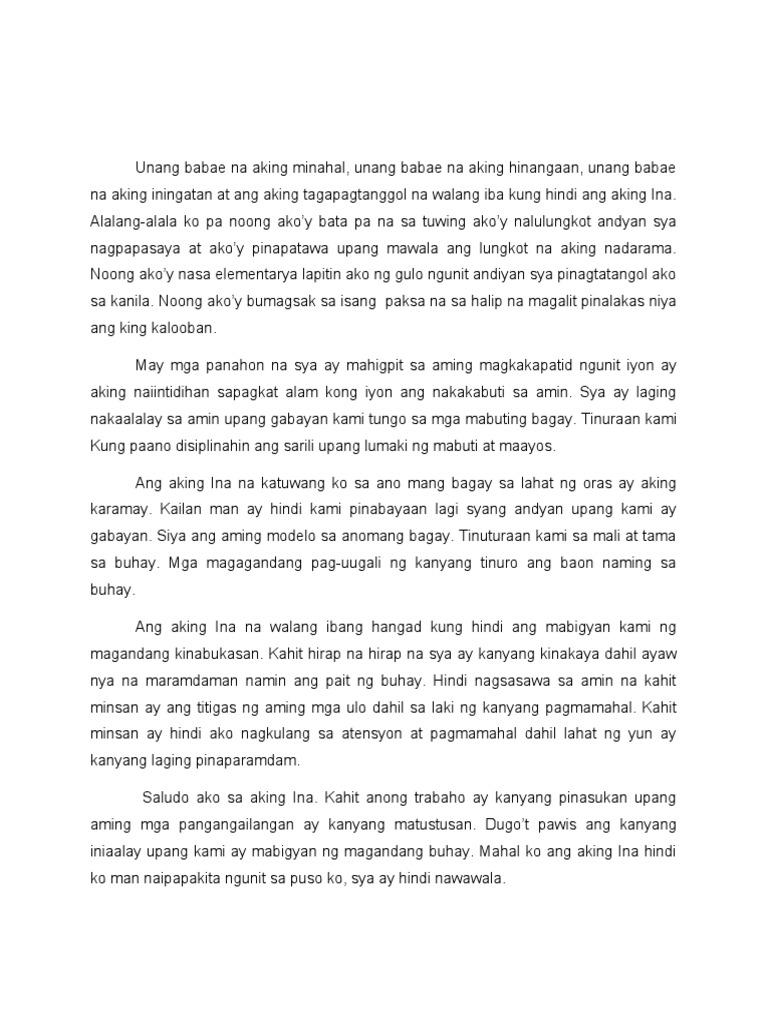 Sa Piling Ni Nanay Pdf